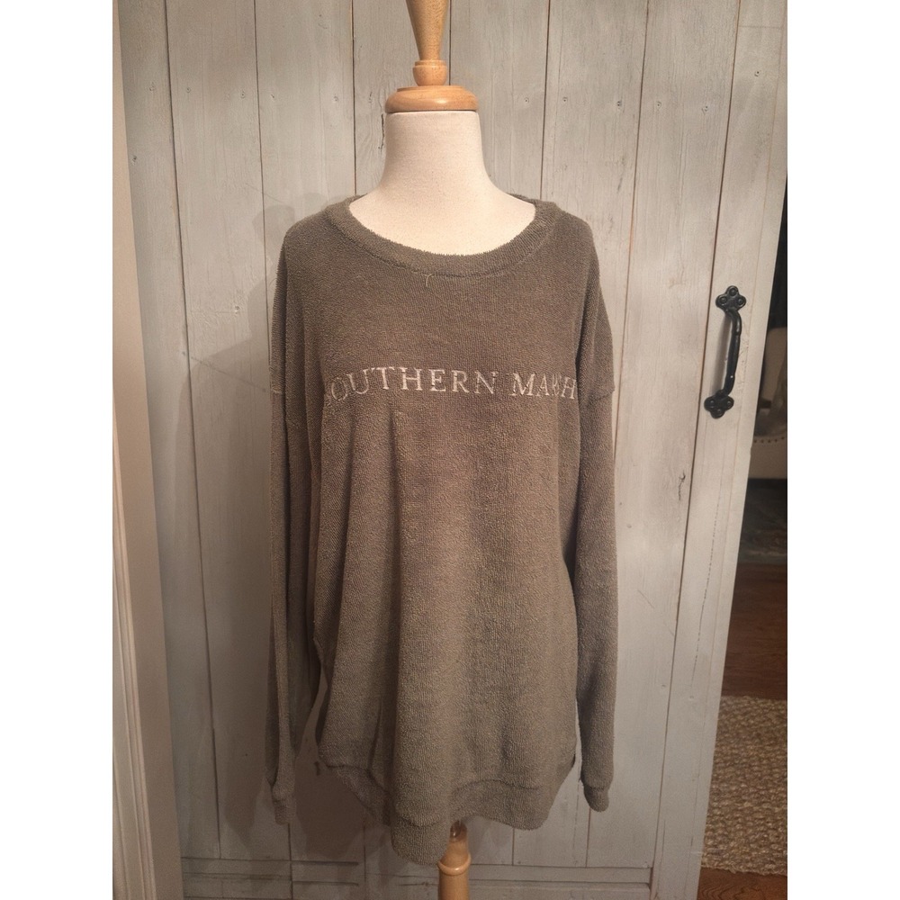 Southern Marsh Textured Sweatshirt‎ Brown Size Medium U14